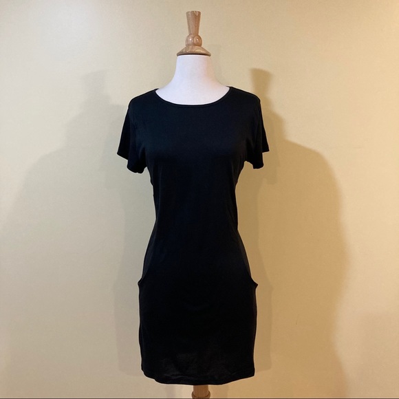 Jersey Soft T Shirt Dress w Pockets - Picture 2 of 4